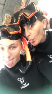 Mia and Mama scalloping Crystal River